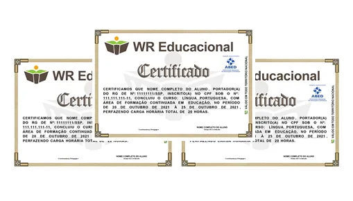 Certificados WR Educacional