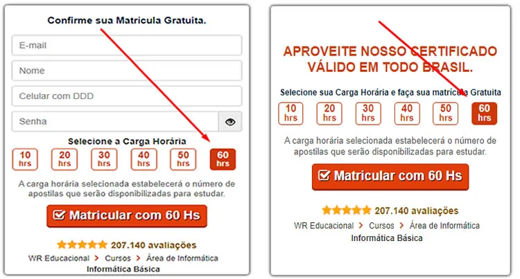 Seleção de Garga Horária