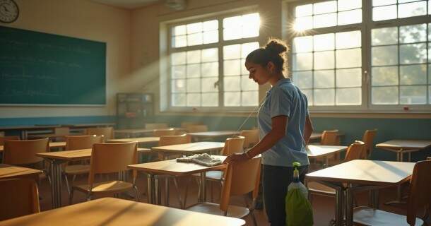 Capacitação Profissional para Auxiliares de Limpeza em Ambientes Escolares
